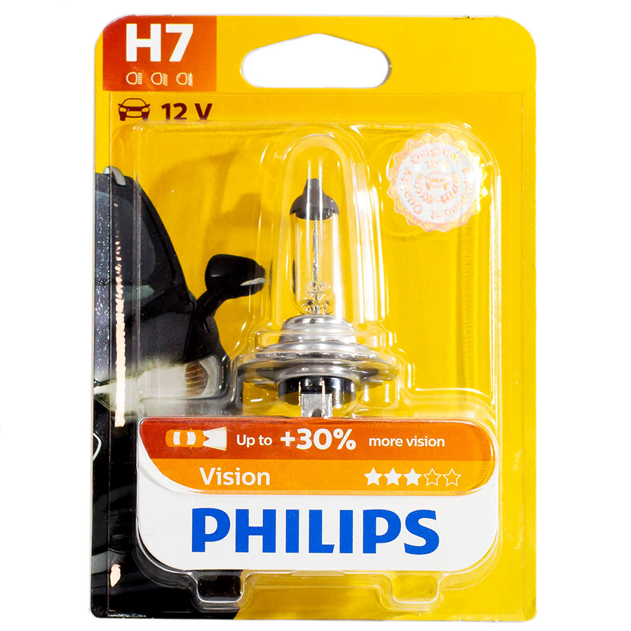 Автолампа PHILIPS Лампа PHILIPS Vision Premium+30 - H7-55 Вт, 1 шт.