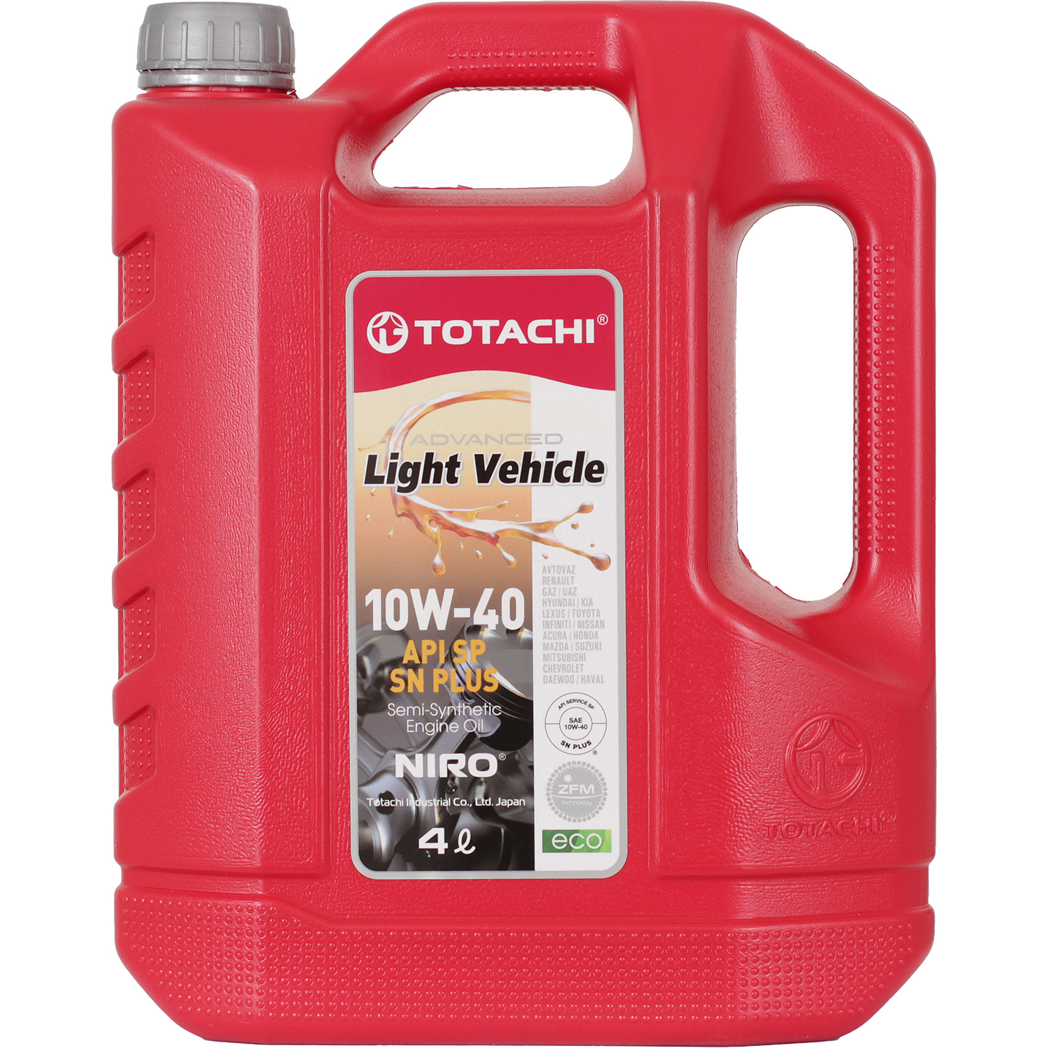 Totachi Моторное масло Totachi NIRO LV Semi-Synthetic SN 10W-40, 4 л totachi моторное масло totachi niro lv semi synthetic sn 10w 40 4 л