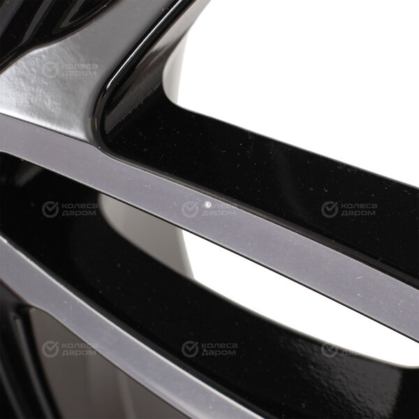Колесный диск СКАД Турин  7xR17 5x114.3 ET50 DIA67.1 (уценка) черный глянцевый с полированной лицевой поверхностью в Ростове-на-Дону