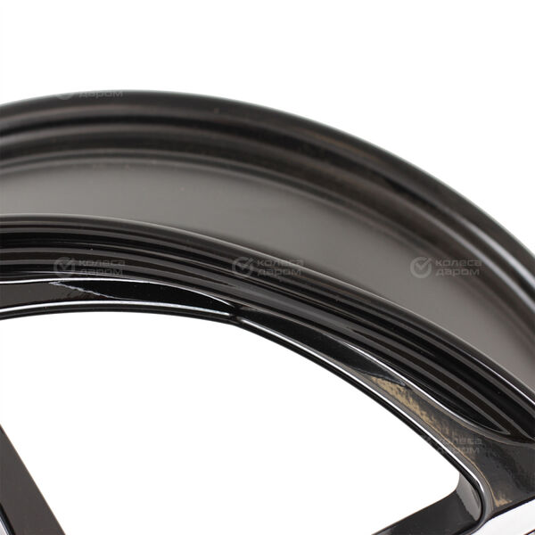 Колесный диск СКАД Турин  7xR17 5x114.3 ET50 DIA67.1 (уценка) черный глянцевый с полированной лицевой поверхностью в Старом Осколе