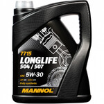 Моторное масло MANNOL LongLife -7715 5W-30, 5 л