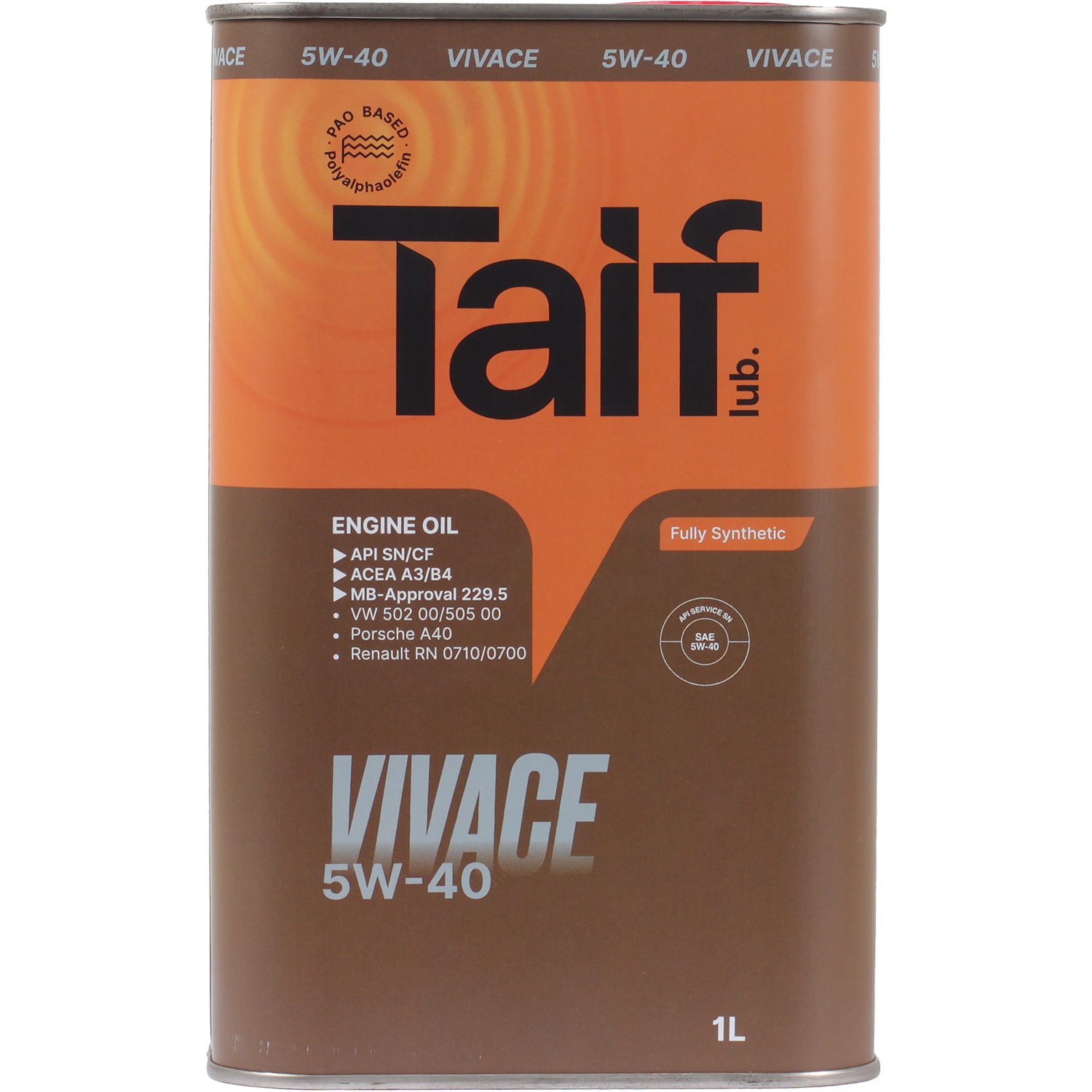 Taif Моторное масло Taif VIVACE 5W-40, 1 л