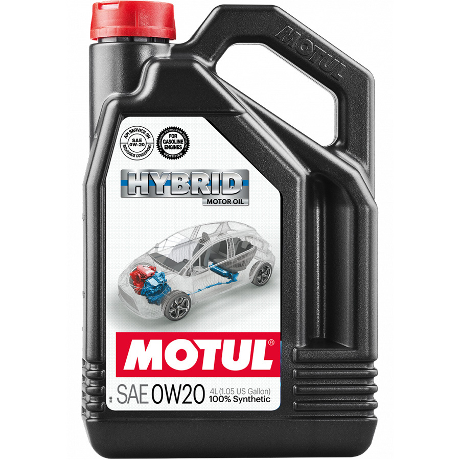 Моторное масло Motul Hybrid 0W-20, 4 л