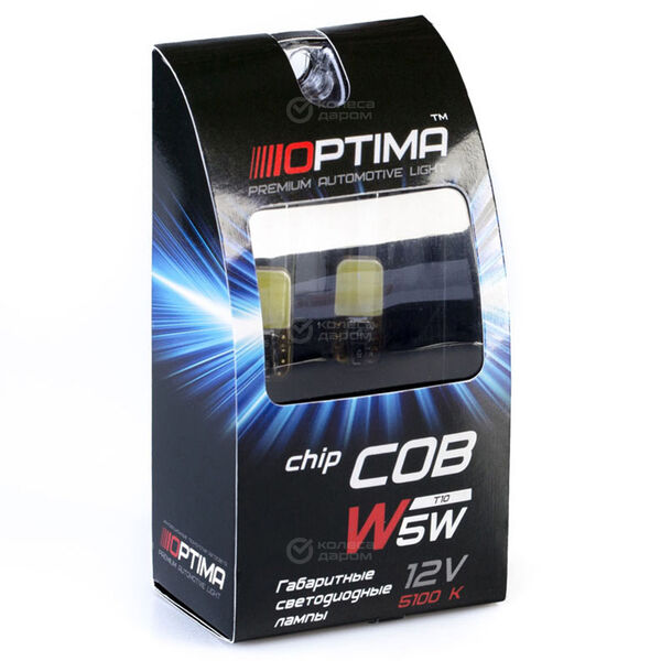 Лампа Optima Premium Cob - W5W-5 Вт-5100К, 2 шт. в Владимире