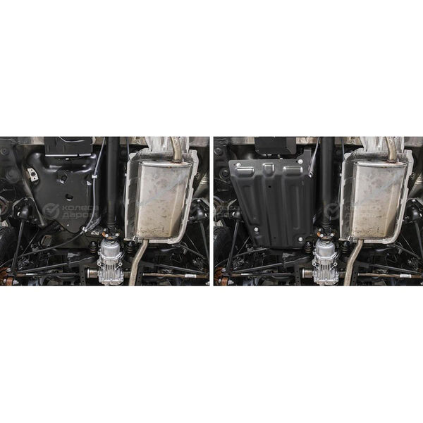 Защита топливного бака Rival для Nissan  Terrano 2014-/Renault Kaptur 2016-/Renault Duster 2011- сталь в Калуге