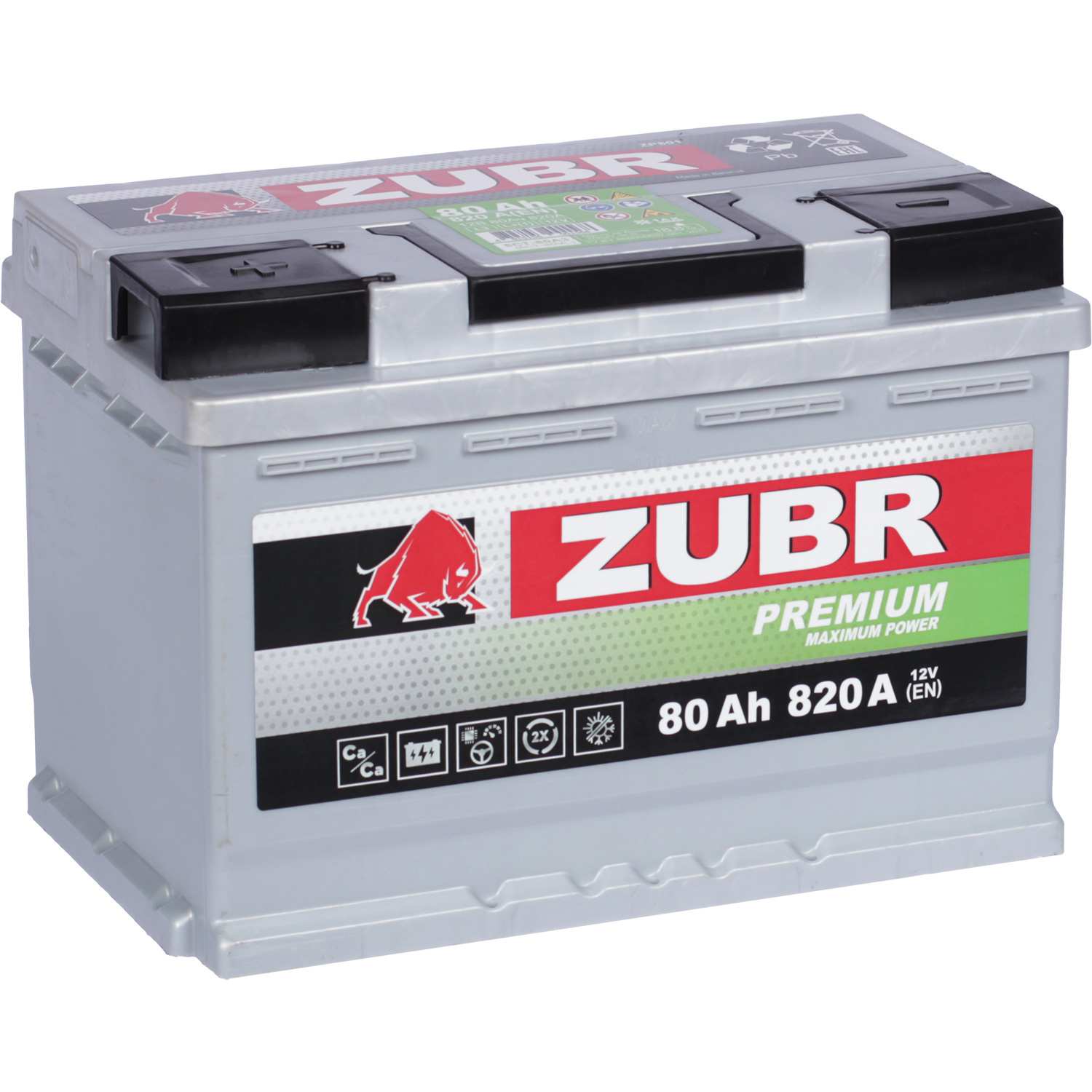 цена Zubr Автомобильный аккумулятор Zubr 80 Ач прямая полярность L3