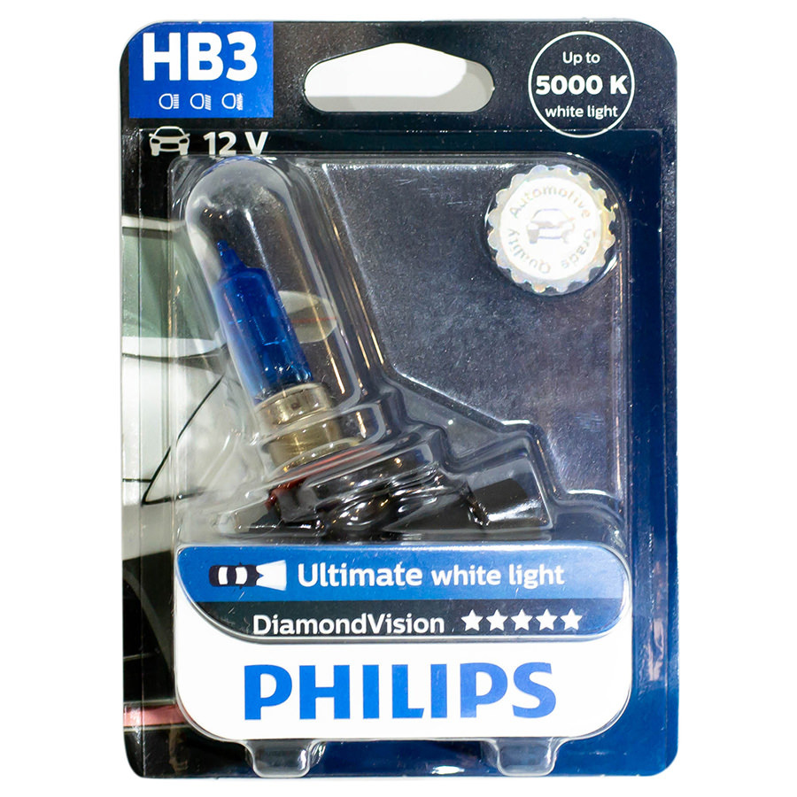 Автолампа PHILIPS Лампа PHILIPS Diamond Vision - HB3-65 Вт-5000К, 1 шт.