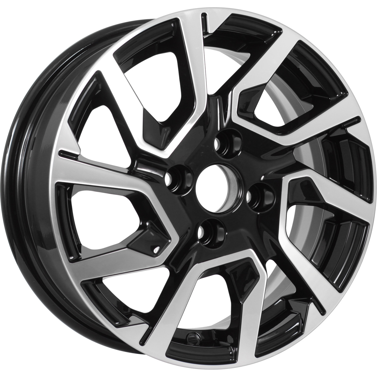 KDW KD1420(КС1090-00) 5.5x14/4x98 D58.5 ET35 Black_Front_Polished