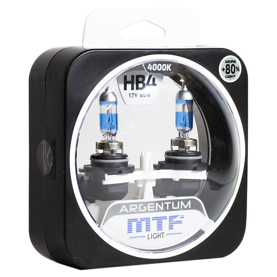 Автолампа MTF Лампа MTF Light Argentum+80 - HB4-55 Вт-4000К, 2 шт.