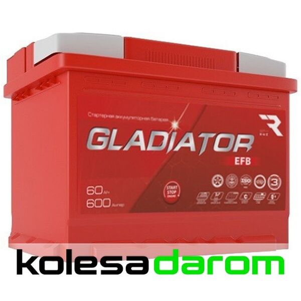 Автомобильный аккумулятор Gladiator 60 Ач обратная полярность L2 в Гае