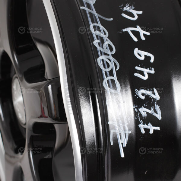 Колесный диск СКАД Киото  6xR15 4x98 ET38 DIA58.6 (уценка) чёрный глянцевый с полированным ободом в Шахунье