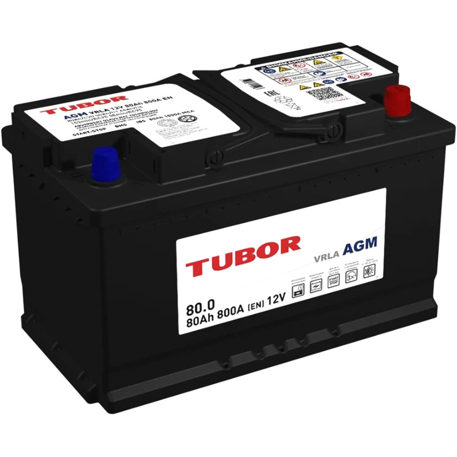 Автомобильный аккумулятор Tubor AGM 80 Ач L4