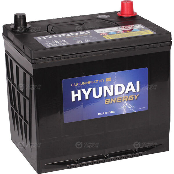 Автомобильный аккумулятор Hyundai 65 Ач прямая полярность D23R в Нягани