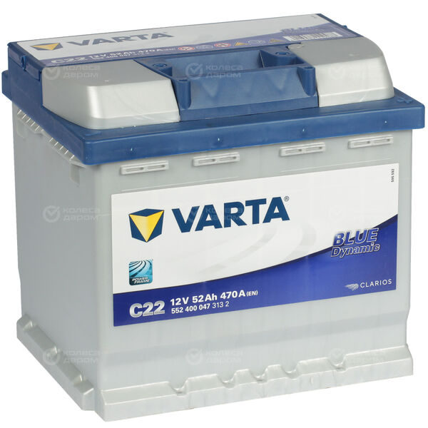 Автомобильный аккумулятор Varta Blue Dynamic C22 52 Ач обратная полярность L1 в Тобольске