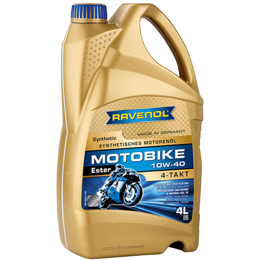 Масло 4-х тактное Ravenol Motobike 4-T Ester 10W-40 4л