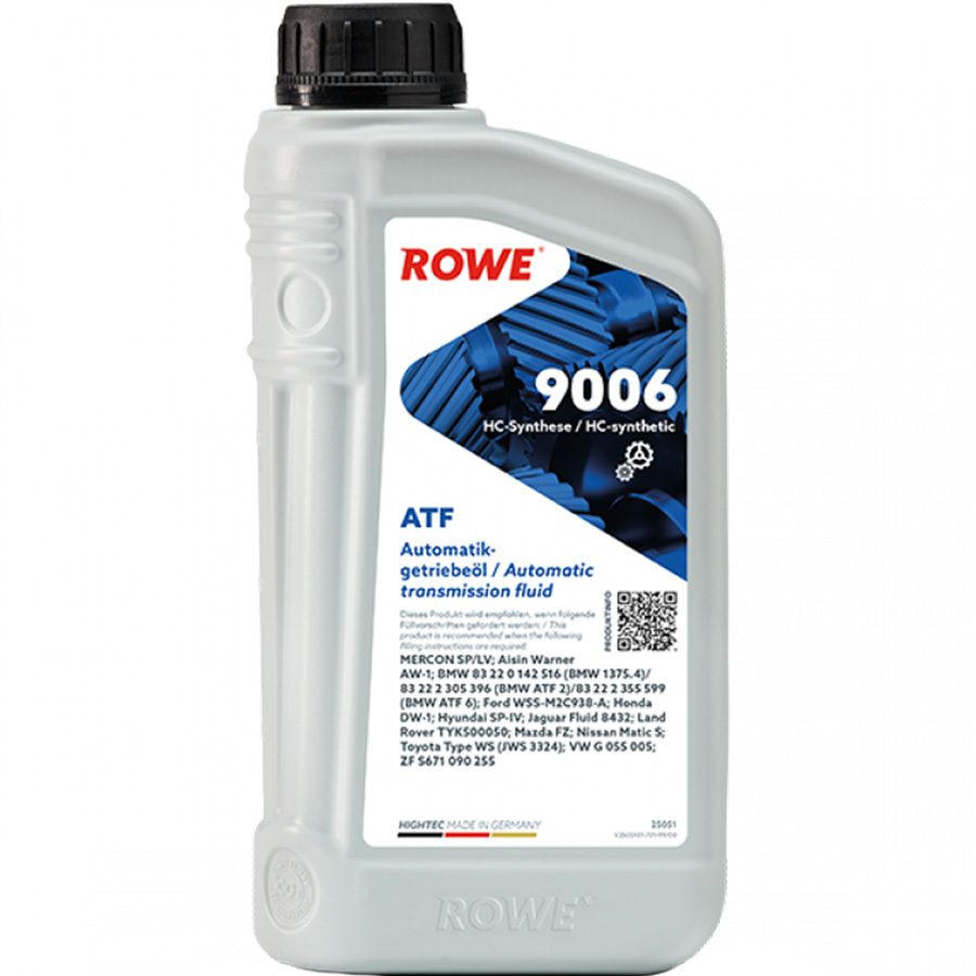 ROWE Трансмиссионное масло ROWE HIGHTEC ATF 9006 ATF, 1 л