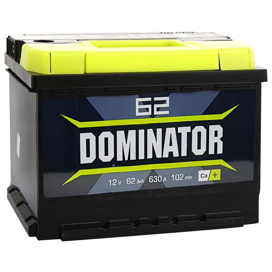 Dominator Автомобильный аккумулятор Dominator 62 Ач прямая полярность L2 dominator автомобильный аккумулятор dominator 60 ач обратная полярность l2