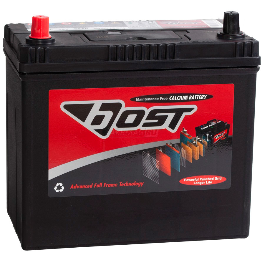 цена Bost Автомобильный аккумулятор Bost 55 Ач прямая полярность B24R