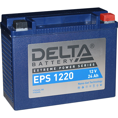 Delta Мотоаккумулятор Delta EPS 1220 YTX24HL-BS 20Ач, обратная полярность