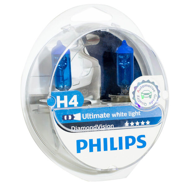 Лампа PHILIPS Diamond Vision - H4-60/55 Вт-5000К, 2 шт. в Москве