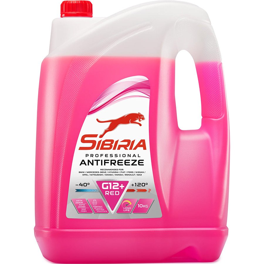 Sibiria Антифриз  Sibiria G12+ красный 10 л.
