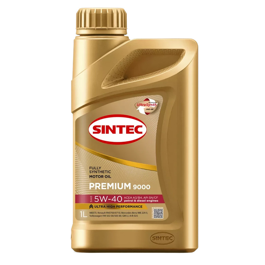 Моторное масло Sintec Premium 9000 5W-40, 1 л