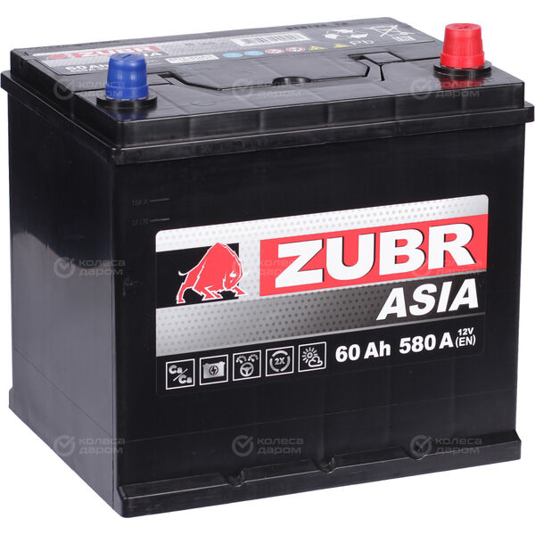 Автомобильный аккумулятор Zubr 60 Ач обратная полярность D23L в Южноуральске