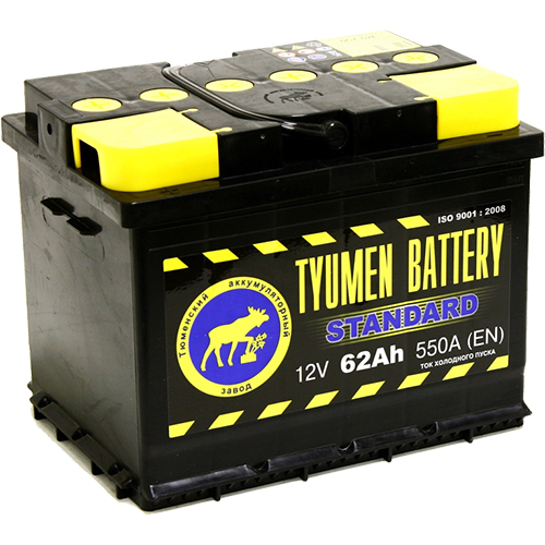 цена Tyumen Battery Автомобильный аккумулятор Tyumen Battery Standard 62 Ач обратная полярность L2