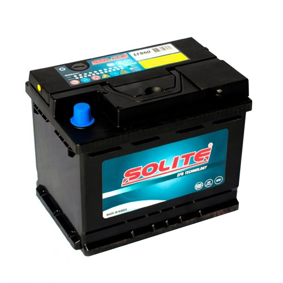 Solite Автомобильный аккумулятор Solite EFB 60 Ач обратная полярность L2 energizer автомобильный аккумулятор energizer 60 ач обратная полярность l2