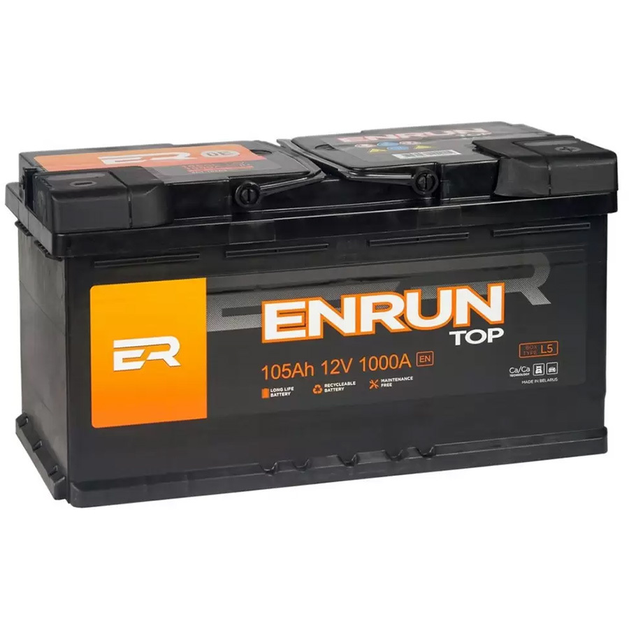 Enrun Автомобильный аккумулятор Enrun Top 105 Ач обратная полярность L5