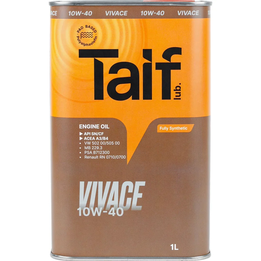 Taif Моторное масло Taif VIVACE 10W-40, 1 л