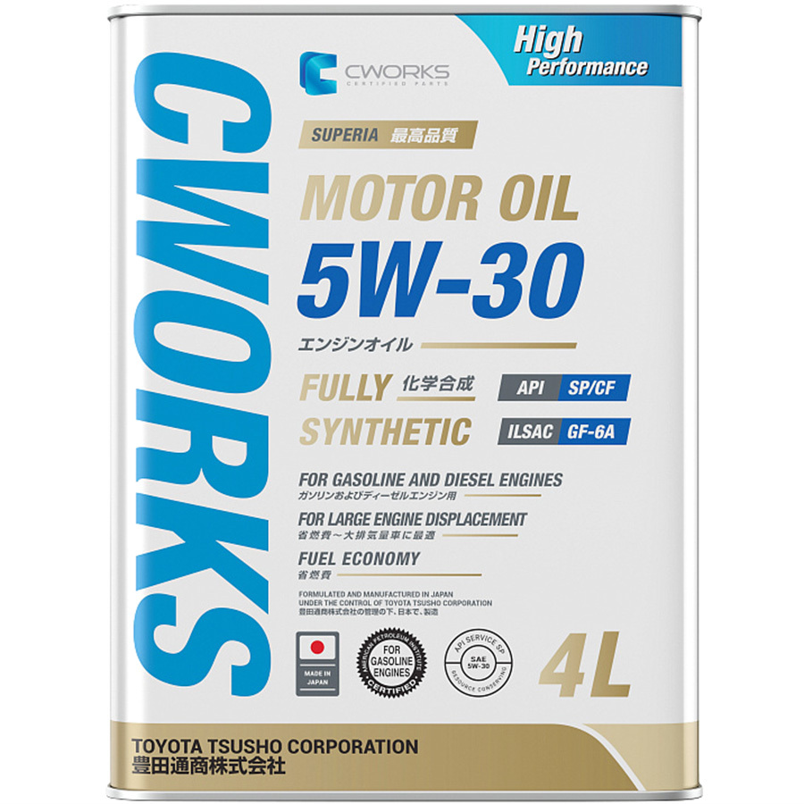 CWORKS Моторное масло CWORKS Superia Oil 5W-30, 4 л