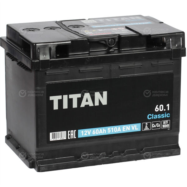 Автомобильный аккумулятор Titan 60 Ач прямая полярность L2 в Нягани