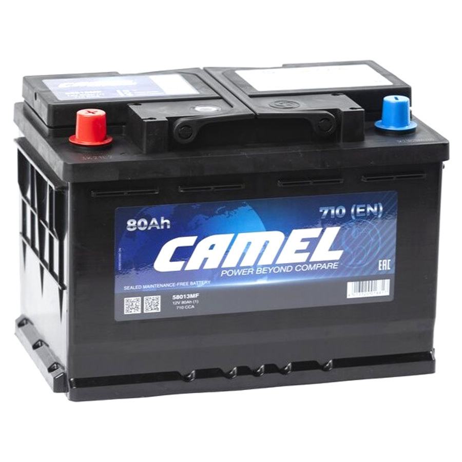 Автомобильный аккумулятор Camel 80 Ач прямая полярность L3