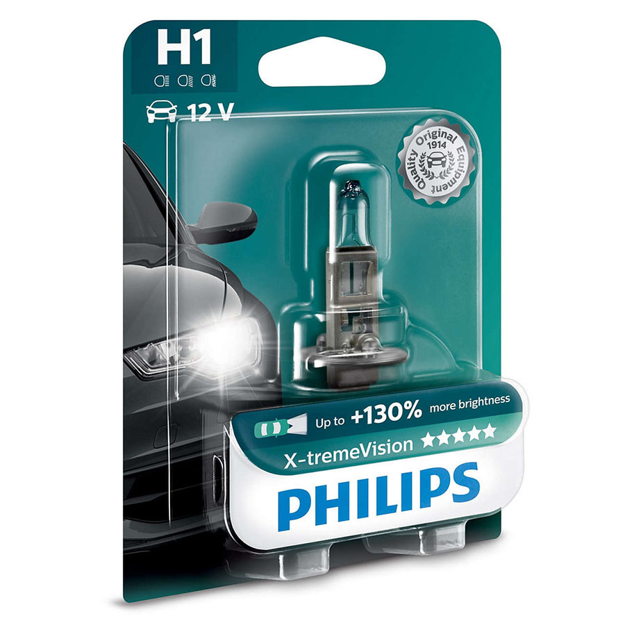 Автолампа Лампа PHILIPS - H1-55 Вт-3500К, 1 шт. 12258XVB1 - фото 1