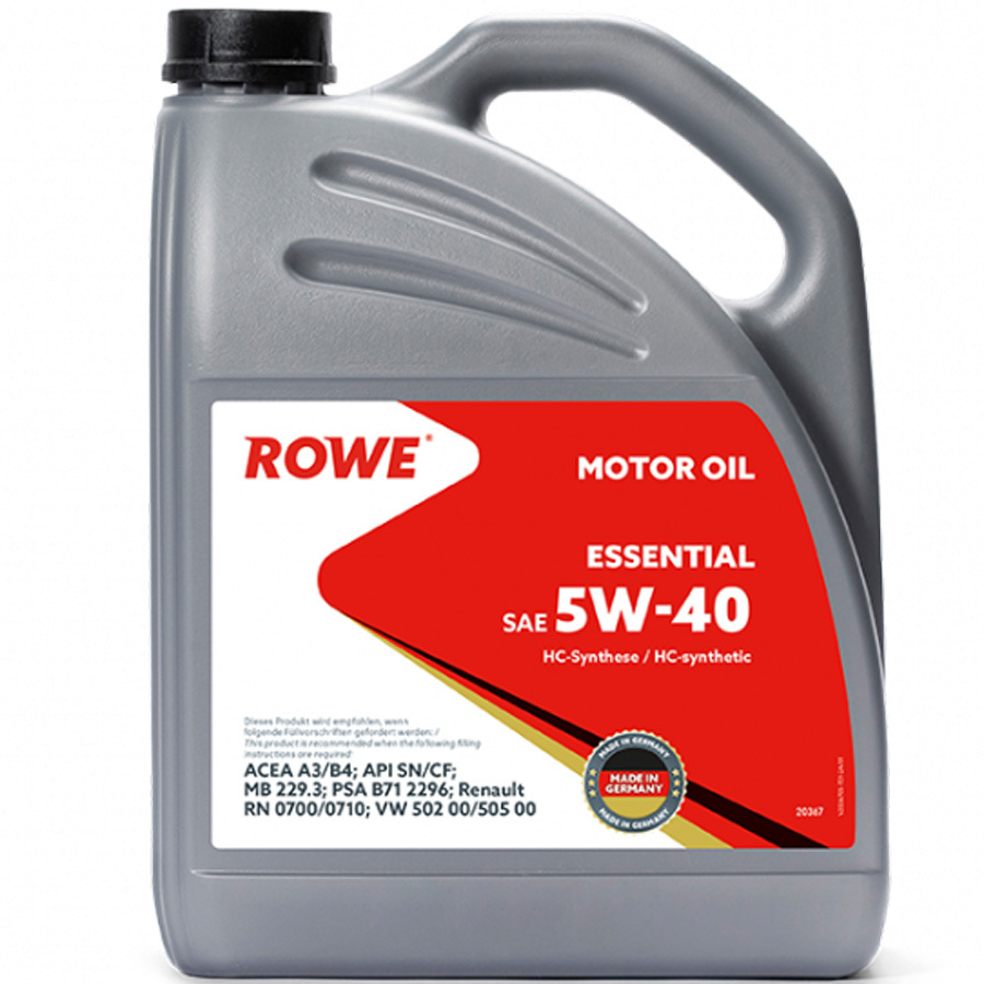 ROWE Моторное масло ROWE Essential 5W-40, 5 л