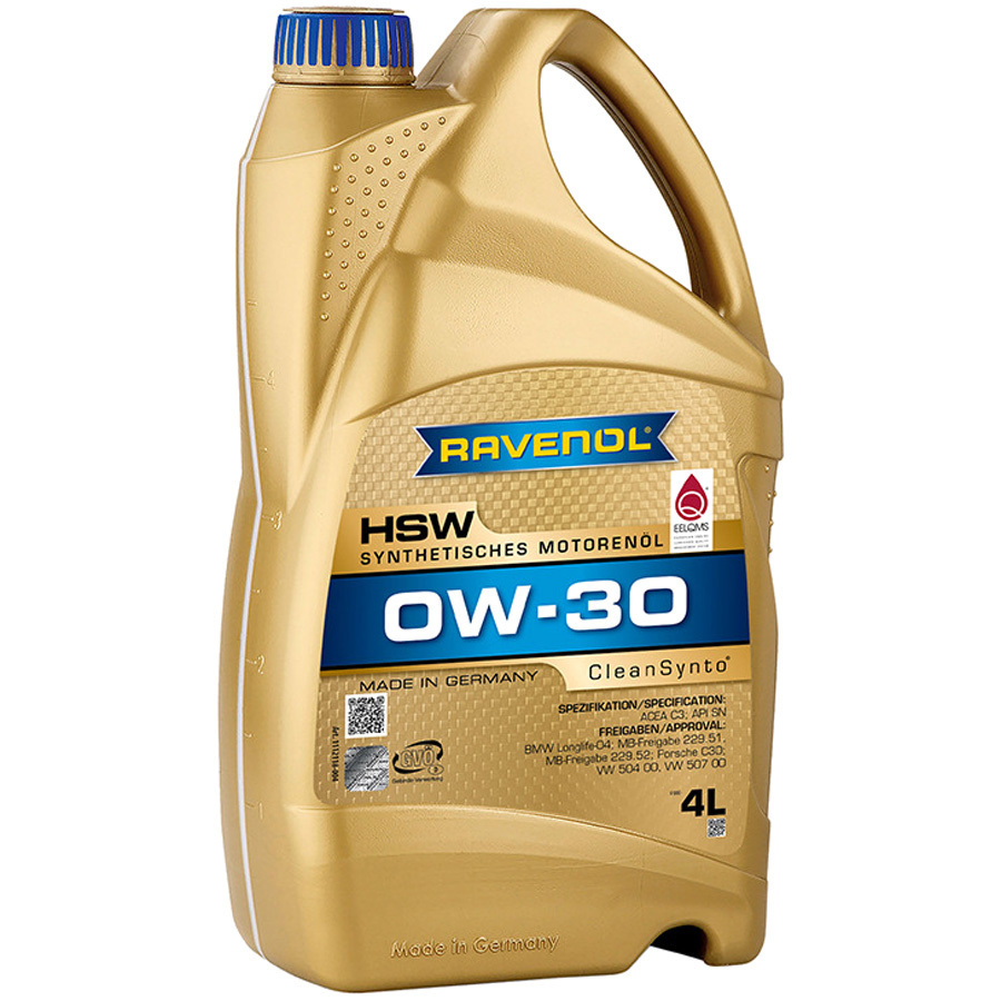 Моторное масло Ravenol HSW 0W-30, 4 л