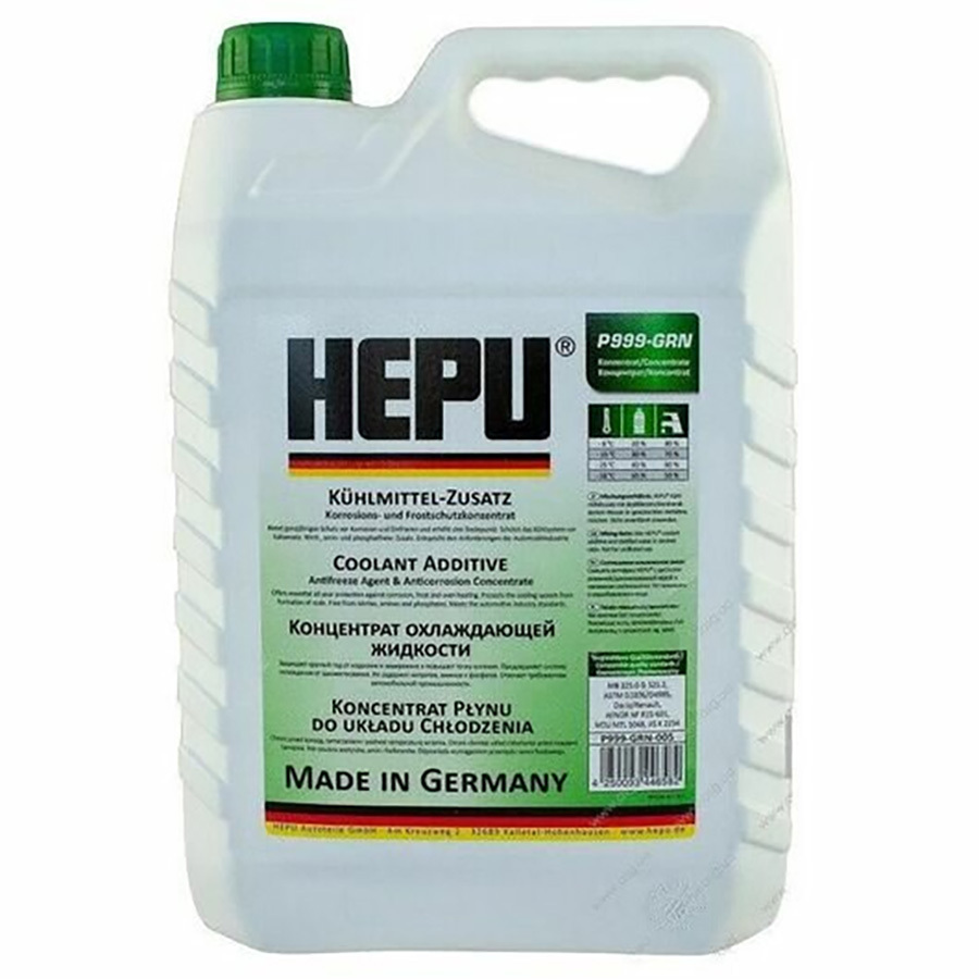 Hepu Антифриз Hepu G11 зеленый 5 л