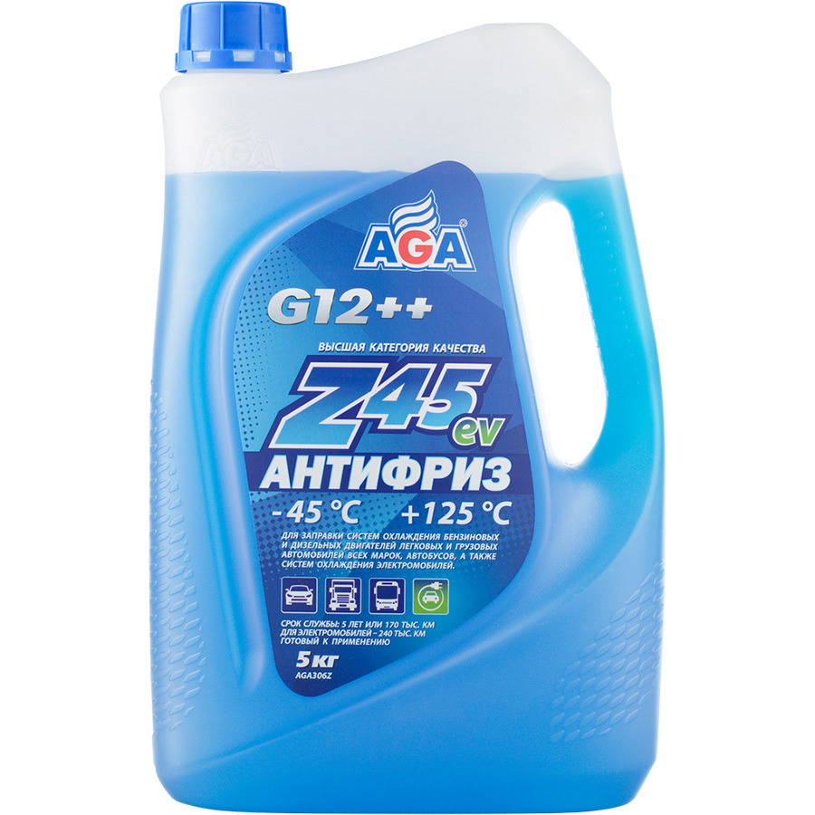 Антифриз Aga Z45 G12++ готовый синий 5кг