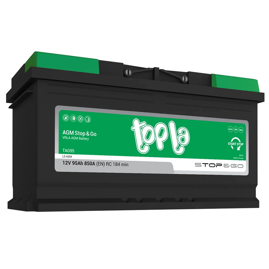 Автомобильный аккумулятор Topla AGM 95 Ач обратная полярность L5