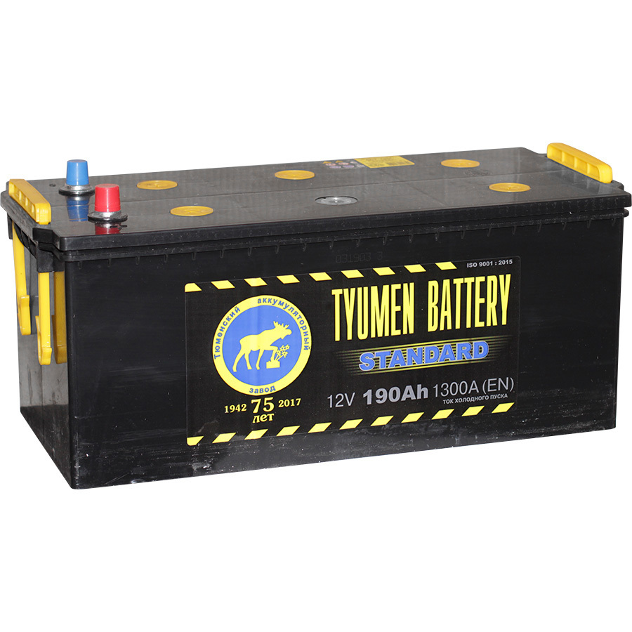 Tyumen Battery Грузовой аккумулятор Tyumen Battery Standard 190Ач п/п плоская конус atlant грузовой аккумулятор atlant 190ач п п конус 1150а