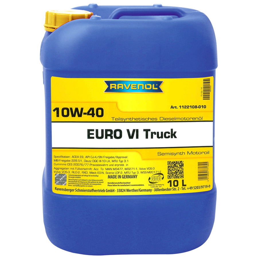 Масло моторное Ravenol Euro IV Truck 10W-40 10л
