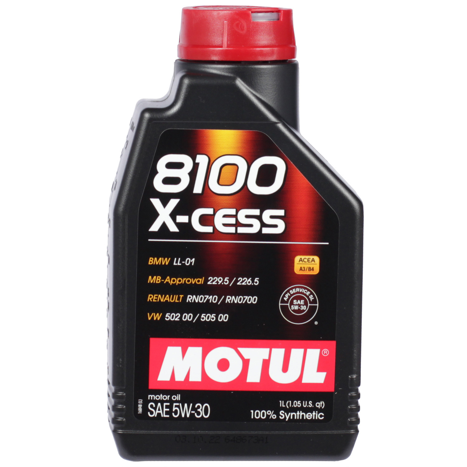 Моторное масло Motul 8100 X-cess 5W-30, 1 л - фото 1