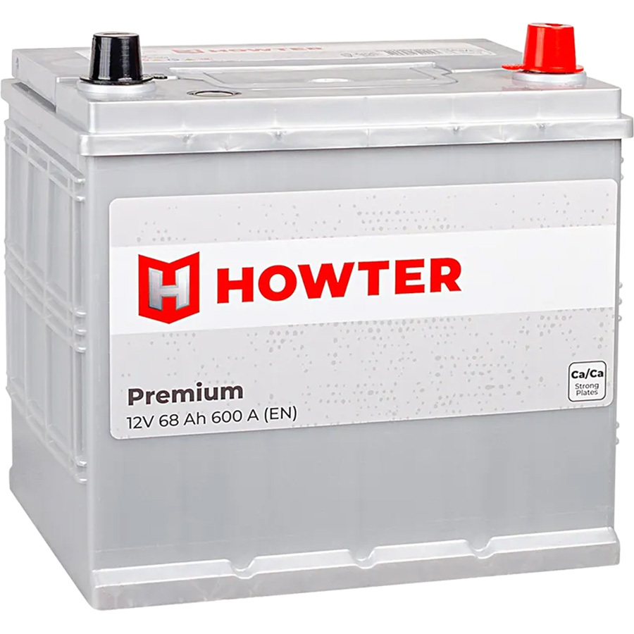 Автомобильный аккумулятор Howter Premium Asia 68 Ач обратная полярность D23L