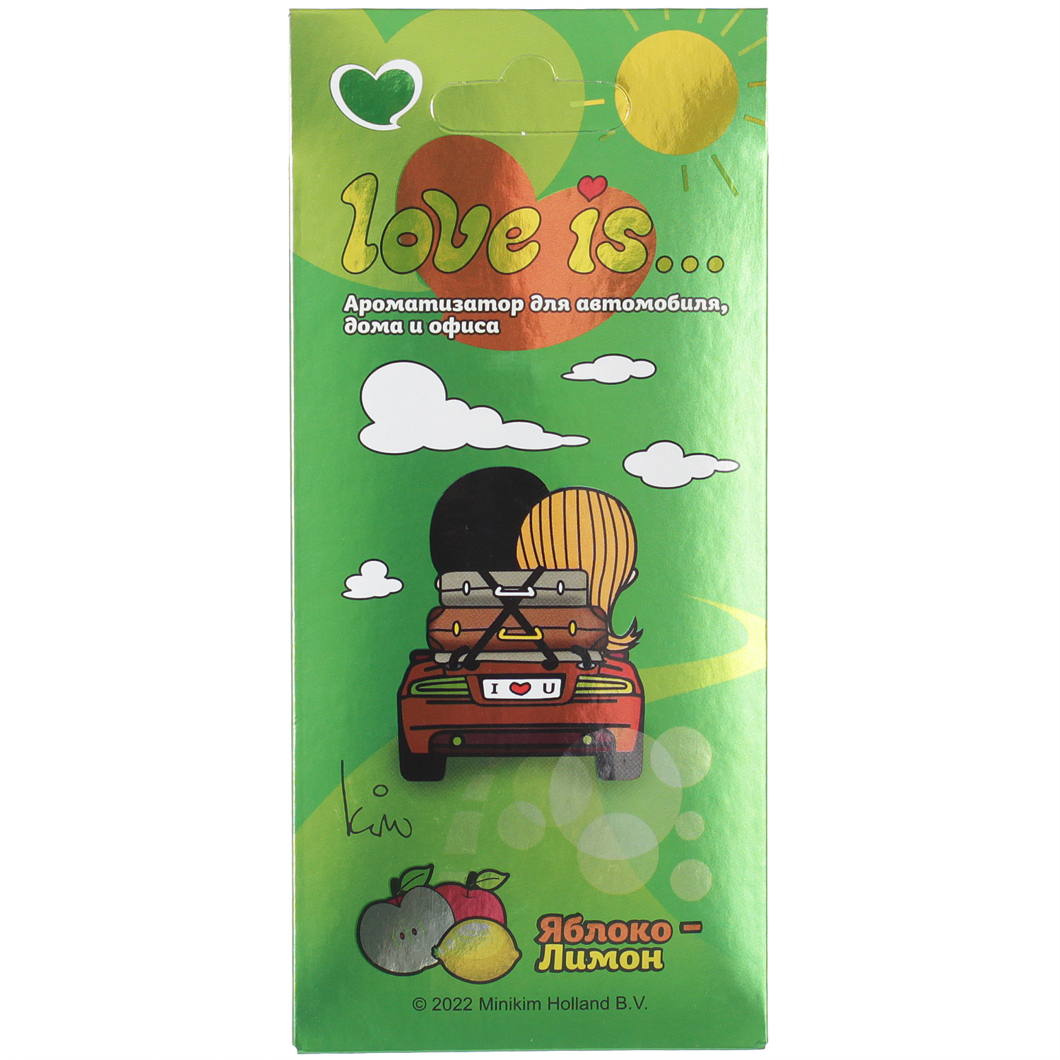 Автолидер Ароматизатор Love is картон яблоко-лимон (art.LI K 0010) ароматизатор воздуха love is кола лимон подвесной картонный love is li k 0012