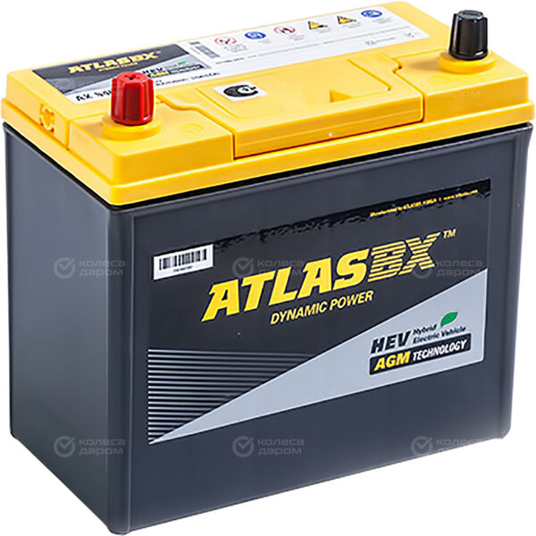 Автомобильный аккумулятор Atlas AGM 45 Ач прямая полярность B24R в Кумертау