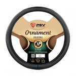 Оплётка на руль PSV Ornament Fiber (Черный/Отстрочка синяя) M