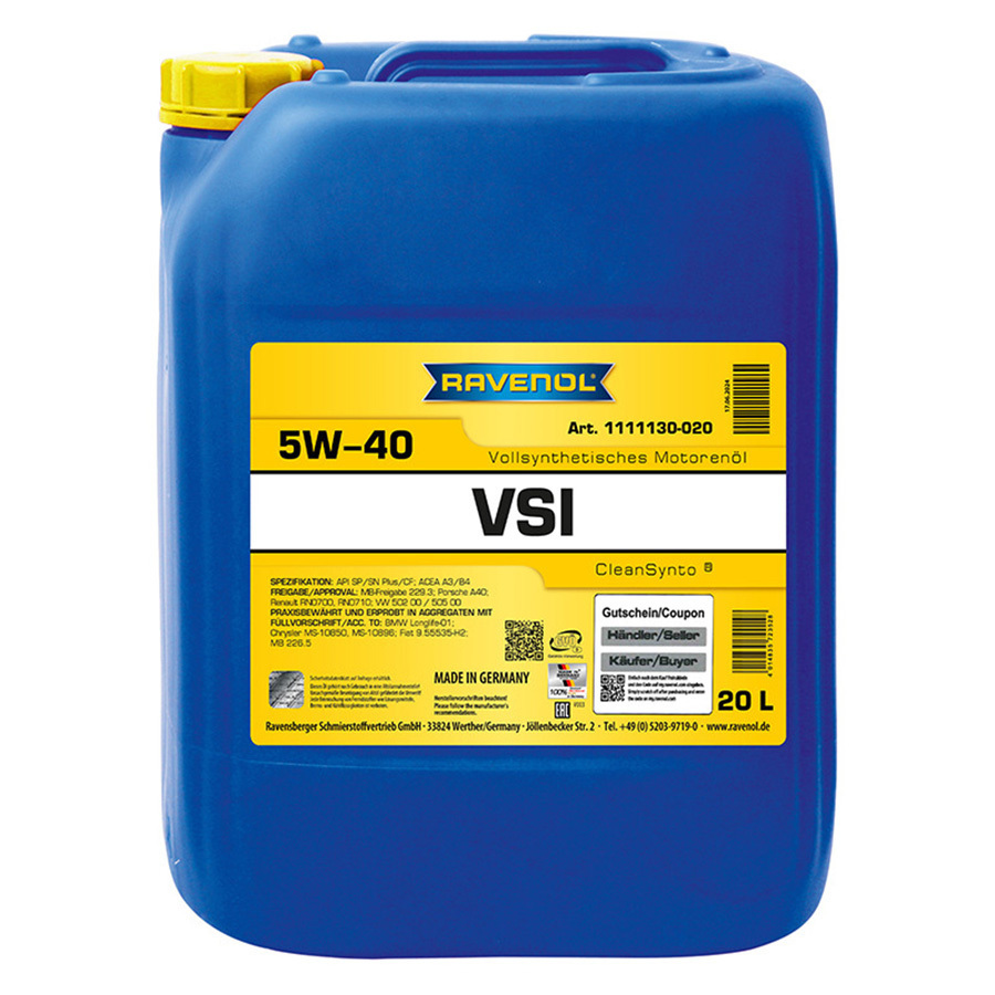 Моторное масло Ravenol VSI 5W-40, 20 л