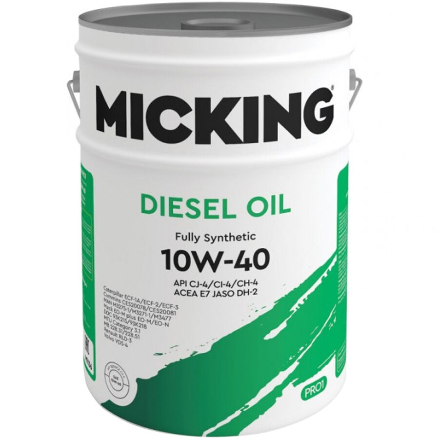 Масло моторное Micking Diesel Oil Pro1 CJ-4CI-4CH-4 10W-40 20л 19500₽