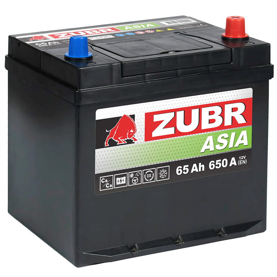 цена Zubr Автомобильный аккумулятор Zubr 65 Ач обратная полярность D23L